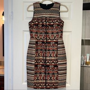 J. Crew Jacquard Tribal Print Dress